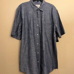 St.John''s Bay Big & Tall Men Classic Fit Short Sleeve Button down Shirt, XLT